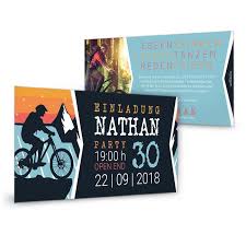 Dann ist diese einladungskarte genau das richtige für dich! Fur Mountainbike Fahrer Coole Einladungskarte Zum Geburtstag Carinokarten