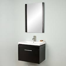 Half Bath Black Or Brown 24 Sven Wall Hung Vanity With Mirror Wall Mounted Vanity Modern Bathroom Vanity Wall Hung Vanity