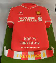Liverpool football jersey cake gerard 8. 8th Birthday Liverpool Football Shirt Cake Football Birthday Cake Lfc Cake Soccer Cake