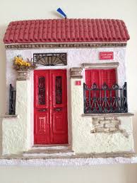 Red Door Artesanato Em Telhas Casas Artesanais Artesanato Em Casa
