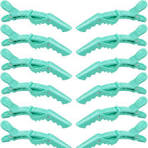 12 pinzas de pelo de cocodrilo para corte profesional, pinzas de agarre  antideslizantes para corte de cabello con dientes anchos y doble bisagra,  ...