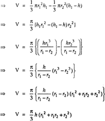 R2is the radius of the (new) top. Derive The Formula For The Volume Of The Frustum Of A Cone Given To You In Section 13 5 Using The Symbols As Explained From Mathematics Surface Areas And Volumes Class 10 Cbse