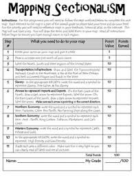 Mapping Sectionalism Activity No Prep History Textbook History Lessons History Teachers