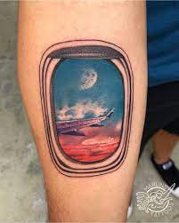 Airplane Window Tattoo Airplanewindowtattoo Marlinstattoos Marlins Tattoos Tattoos Airplane Window Color Tattoo