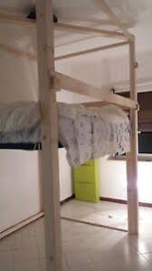 Il letto matrimoniale a soppalco � una idea d'arredo originale che si adatta a qualsiasi stile e necessit�. Letto A Soppalco In Legno Di Abete Artigianale Ebay