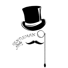 Vintage Gentlemen Elegance Logo Gentleman Gentlemen Hat Top Hat Cylinder Headdress Headgear Gentleman Tattoo Beard Logo Design Moustache Illustration