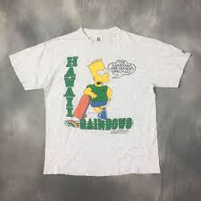 90 S Black Bart Simpson Shirt 80s 90s Bart Simpson Tshirt Hawaii The Rainbows Are Numero Uno Man Skate Vtg Logo 7 Tee Vintage Bart The Simpso Bart Simpson T Shirt Simpsons T Shirt Skate Man