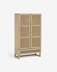 Shop items you love at overstock, with free shipping on everything* and easy returns. Rexit Solid Mindi Wood And Veneer Wardrobe With Rattan 90 X 160 Cm Kave Home