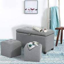 Maybe you would like to learn more about one of these? Ottoman Bench Storage Bench Bedroom Fabric Tufted Upholstered Stool Bench Set With 3 Rectangular Footstools Buy Online In Antigua And Barbuda At Antigua Desertcart Com Productid 79422763