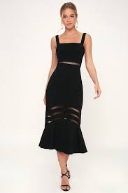 Sangria Black Midi Dress Black Midi Dress Dresses New Years Eve Dresses