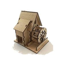 Matériel nécessaire pour fabriquer un moulin à vent. Maquette A Construire En Bois De Moulin A Eau