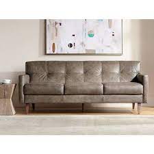 Digio 85 Wide Fiji Taupe Italian Leather Sofa 10r83 Lamps Plus Leather Sectional Living Room Italian Leather Sofa Sectional Living Room Decor