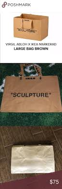 Ikea X Virgil Abloh Markerad Sculpture Tote Bag In 2020 Tote Bag Bags Ikea