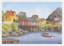 35 Awesome Drawing Landscapes With Coloured Pencils Images Color Pencil Drawing Colorful Drawings Drawings