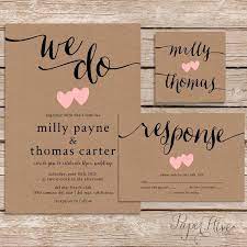 Milly Wedding Invitations Kraft Black Kraft Wedding Invitations Wedding Invitations Rustic Rustic Wedding Invitation Set