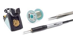 Soldering irons are typically plugged into a wall socket in order to deliver their heat electrically via an elongated metal tip containing a heating element, although various different types of cordless models. T0052923299 Weller Soldering Iron Set For High Precision Applications For Use With Wx Power Units 40w 12v 450 C Distrelec Germany