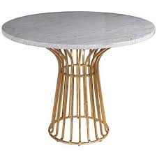Dwell Studio Baldwin White Marble Top Antique Gold Dining Table 1k853 Www Lampsplus Com Dining Table Marble Dining Table Gold Round Marble Dining Table