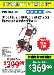 Get 10% off your entire purchase when you open a new account. Predator Pressure Washer For 369 99 Harbor Freight Coupons