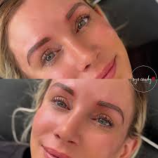 Brow touch up for this beautiful client! This client had her brows done  about 7 years ago (by another artist) and was in desperate need of a  “refresh” ✨ I'd say, she's