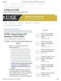 Berikut ini adalah soal dan jawaban ccna 1 chapter 3 exam yang barangkali bisa jadi referensi kalian yang sedang mengikuti pelatihan ccna cisco certified network associate. Ccna 1 Final Exam V6 0 Answers 2018 100 I Pv6 Internet Protocol Suite