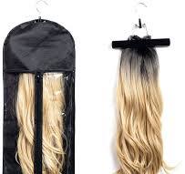 1 Pack Extra Long Hair Extension Holder Wig Storage Bag with Hanger  Hairpieces Ponytail Bundles Storage Carrier Case for Store Style Hair  Travel Hair ...