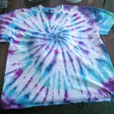 Black And Purple Tie Dye Shirt Purple Violet Blue Green And Turquoise Swirl Tie Dye Shirt Tie Dyed Tops Tie Dye Tie Die Shirts