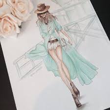 Spell Designs On Instagram Such A Beautiful Drawing Of Spelly Strutting Venice Beach In Our Tur Fashion Design Template Dress Drawing Fashion Illustration