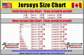 Womens Hockey Jersey Sizing Chart