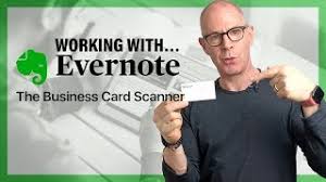 Business cards and linkedin are important tools in a job search. Working With Evernote How To Name Card Scan Youtube