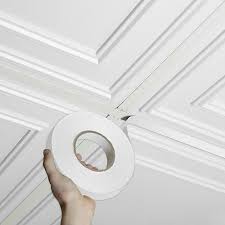Decorative Grid Tape Is Designed To Cover The Drop Ceiling Grid In Suspended Installations Self Adhesive And E Drop Ceiling Grid Dropped Ceiling Ceiling Tiles