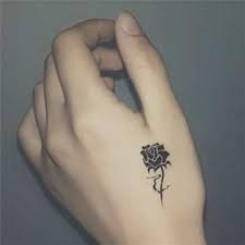Simple Rose Tattoo Tiny Tattoos Pattern Tattoo Hand Tattoos