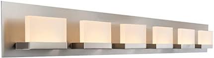 Best time for buying your new vanity light. Kira Home Everett 48 Modern 6 Light 38w Integrated Led 360w Eq Bathroom Vanity Light Rectangular Acrylic Lenses Energy Efficient Eco Friendly 3000k Warm White Light Brushed Nickel Finish Amazon Ca Tools Home Improvement
