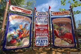 Fantasyland Storybook Circus Entrance Signage Fantasyland Storybook Entrance Signage