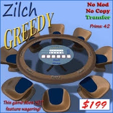Every person taking one turn is called a round. Second Life Marketplace Zilch Greedy Dice Game Table