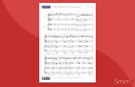 Welcome to the piano channel! All I Want For Christmas Is You Spartito Per Pianoforte 4 Mani