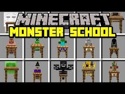 скачать мод на майнкрафт 1 12 2 на мечи бога Minecraft Monster School Mod Meet Monster School Characters More Modded Mini Game Youtube In 2020 Monster School Minecraft Mini Games