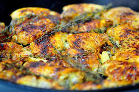 With chicken breast side down, use kitchen shears to cut through bones on either side of backbone; Skillet Roasted Chicken Recipe Add A Pinch