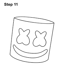 How To Draw Marshmello (Fortnite) With Step-By-Step Pictures