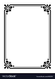 Simple Ornamental Decorative Frame Royalty Free Vector Image Page Borders Design Frame Border Design Border Design