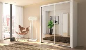 Sliding mirror wardrobe amazon co uk. 2 Door Wardrobe Bergen 150cm Slider White Mirror Benson For Beds Mirrored Wardrobe Doors Sliding Wardrobe Doors