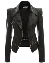 Doublju Women S Faux Leather Power Shoulder Jacket At Amazon Women S Coats Shop Faux Leather Jacket Women Leather Jackets Women Vegan Leather Jacket