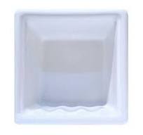 SereneDrains Porcelain Recessed Soap Dish White Glossy 6x6 ...