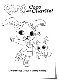 Bing Bunny Character Colouring Sheets Bing Bunny Coloring Sheets Bing