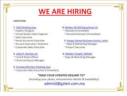 Register free to upload your resume and apply to various job vacancies! Zulhairi Zaharuddin On Twitter Job Vacancy Vacanciesmy Oh Kerjakosong Ohkerjakosong4u Twt Kerja Twt Iklankerja Kerjakosongla Kerjakosongkini Maukerjamy Vacancy Https T Co 5ubmvexloa