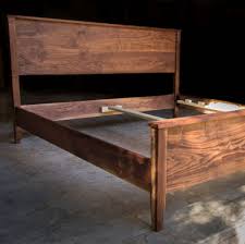 Custom King Size Walnut Bed With Capped Headboard And Footboard Heading To New Hampshire Soon Handcrafted Bed Headboard And Footboard Walnut Bed