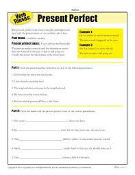 Verb Tense Worksheets Present Perfect Present Perfect Verb Tenses Verb Worksheets