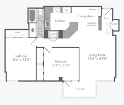 Two bedroom apartment plans with dimensions. The Bradley 2 Bedroom Apartment Floor Plan At The Monterey Floor Plan Hd Png Download Transparent Png Image Pngitem