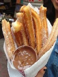 Churros With Chocolate Dipping Sauce En Kung Food Food Cravings Love Food Food