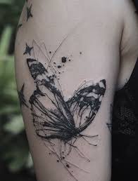 Black And White Watercolor Tattoo Broken Butterfly Butterfly Art Ink Drawing Butterfly Wall Etsy Butterfly Tattoo Black Butterfly Tattoo Black Watercolor Tattoo