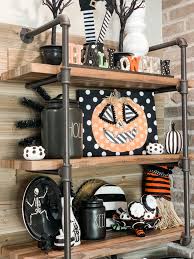 Rustic and modern come together with this shabby chic coffee bar. Halloween Coffee Bar Re Fabbed